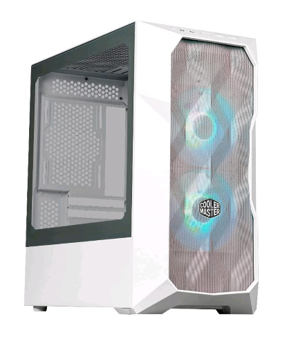 Cooler Master MasterBox TD300 MESH - Tower - micro ATX - pannello laterale finestrato (vetro temperato) - senza alimentazione (ATX) - bianco - USB/Audio